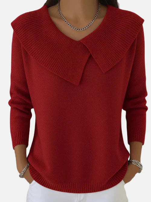 Lucia | Soft-Collared Knit Pullover