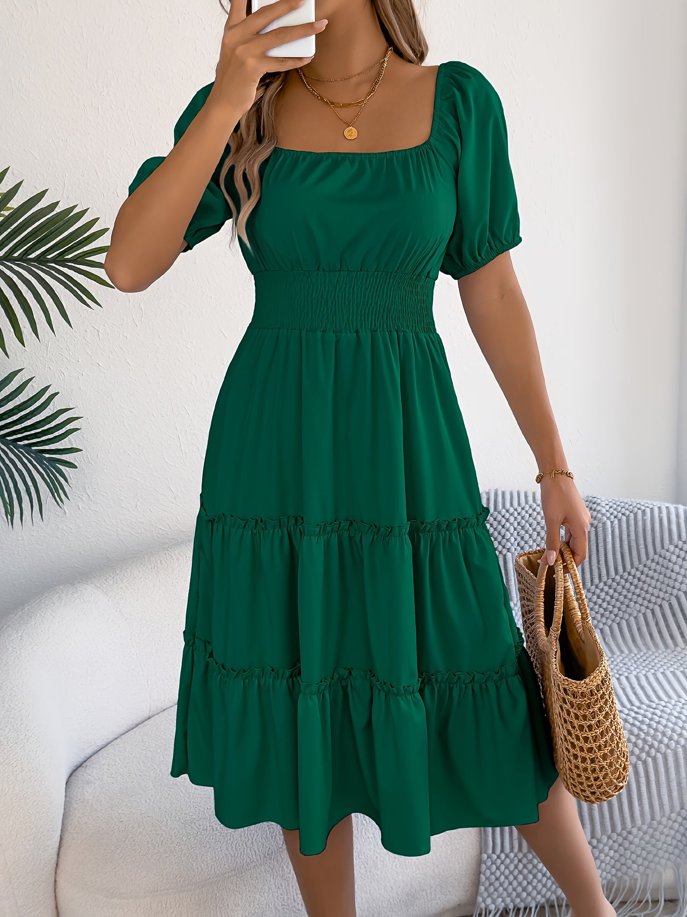 Linae | Elegant Puff Sleeve Dress