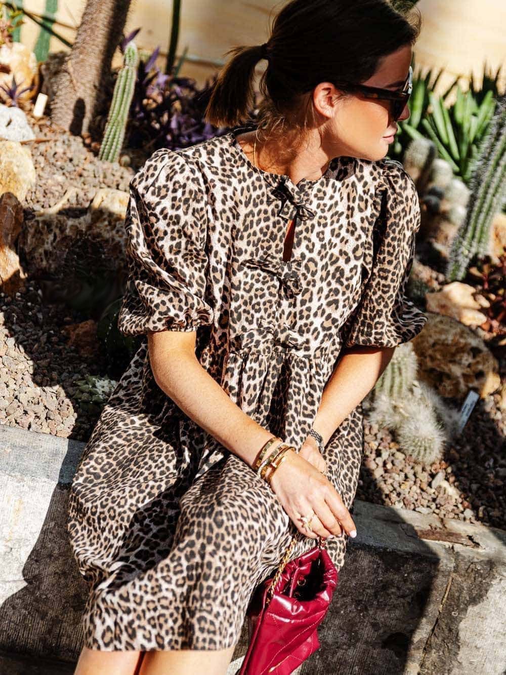 Indira | Elegant Leopard Print Dress