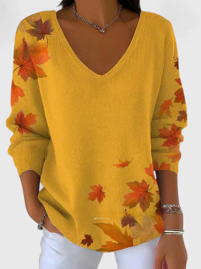 Selene | Elegant V-Neck Jumper