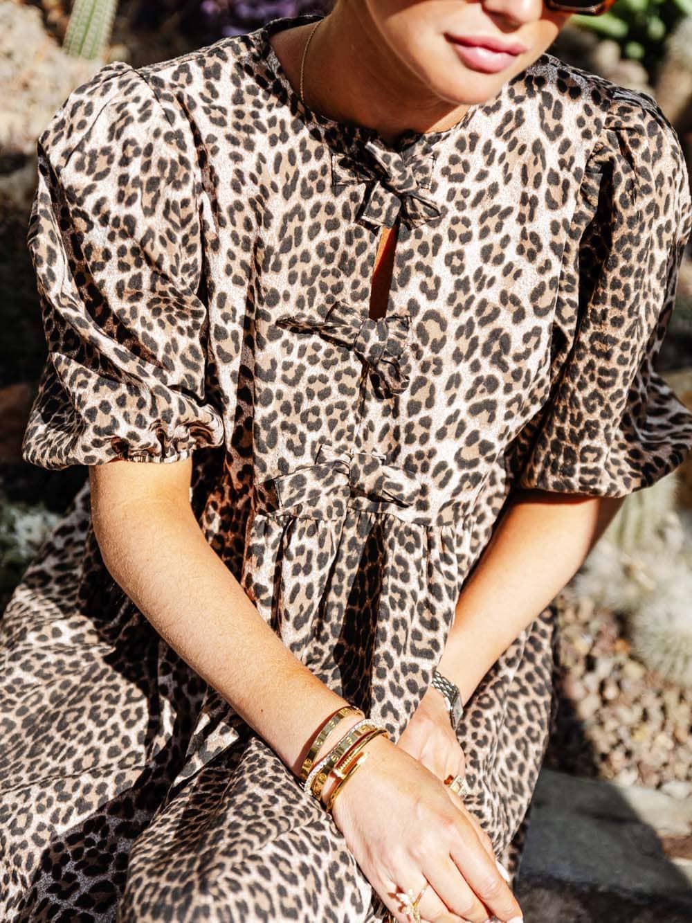 Indira | Elegant Leopard Print Dress