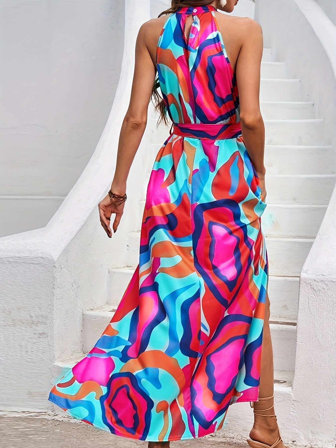 Taliah | Exquisite Halter Maxi Dress