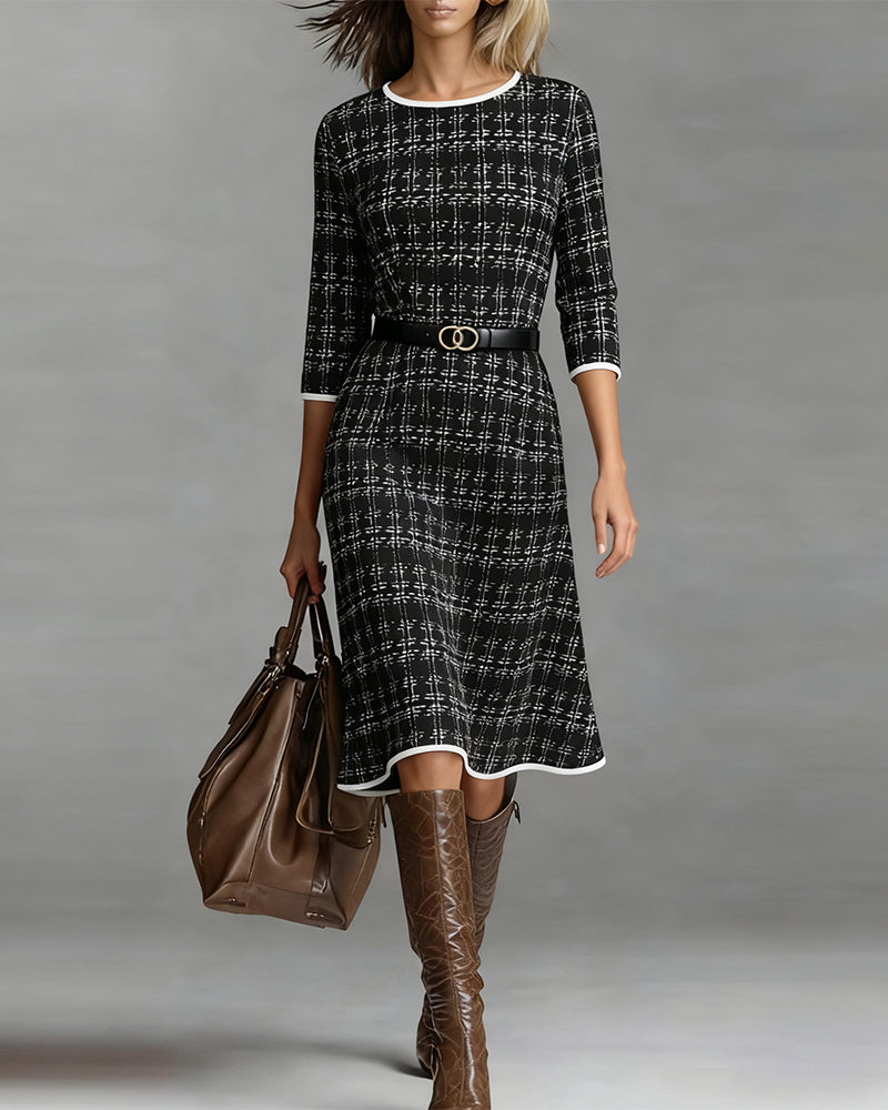 Elena | Elegant Winter Midi Dress