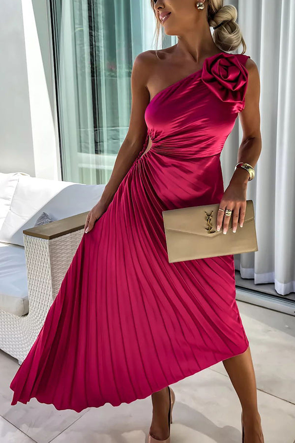 Dahlia | One-Shoulder Floral Dress