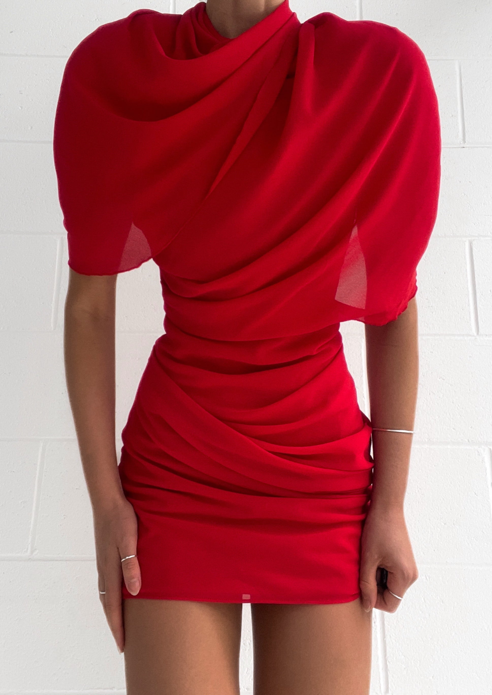 Kira | Asymmetrical Pleated Mini Dress