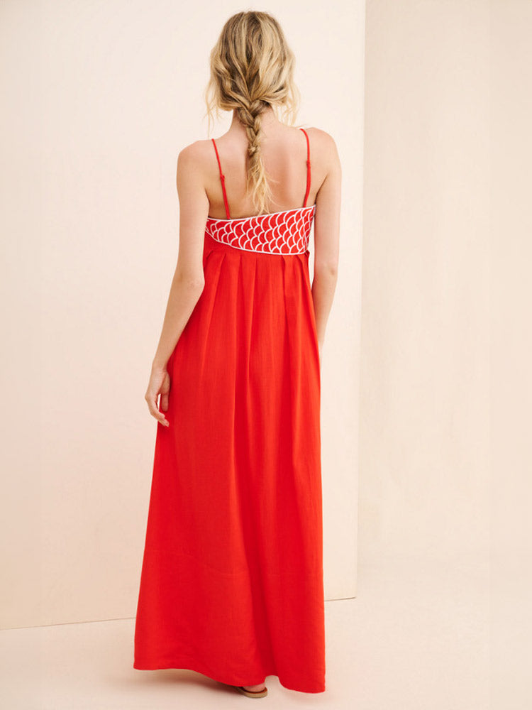 Liana | Elegant Fish Top Maxi Dress