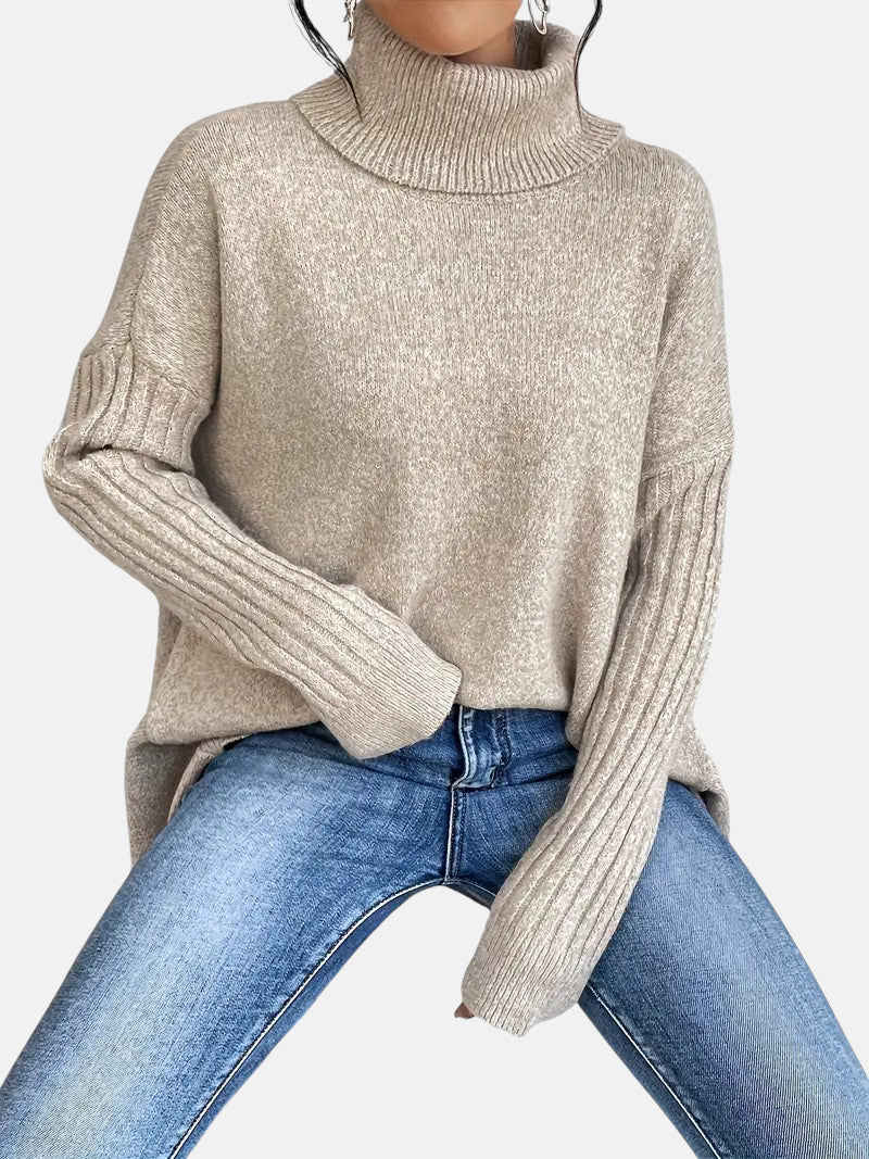 Brigitte | Longline Turtle Neck Pullover