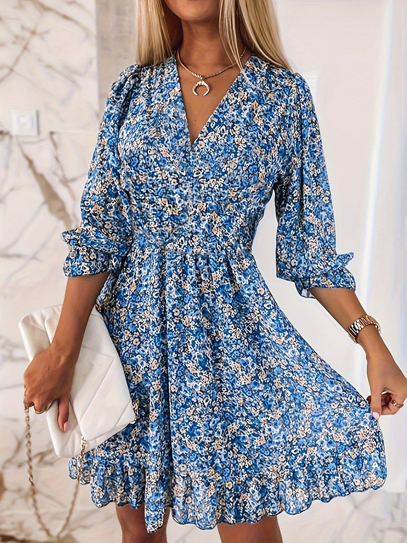 Evelyn | Floral Ruffle Dress