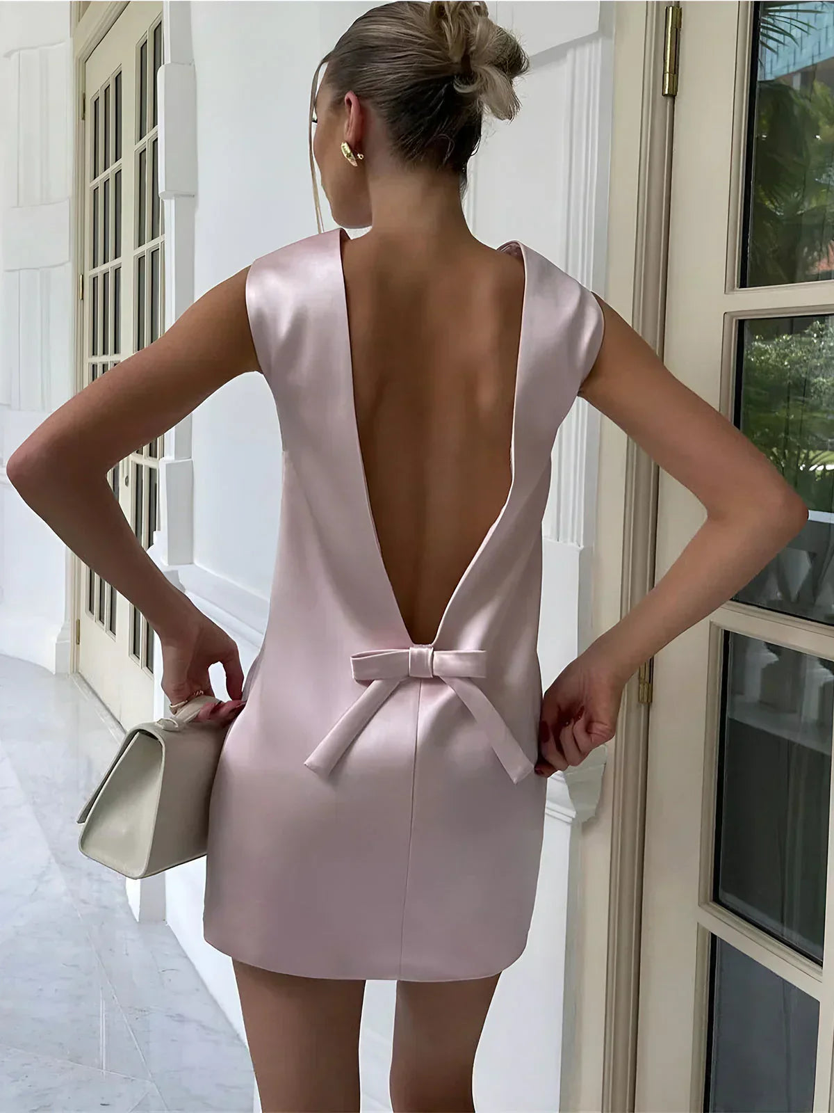 Kyra | Luxe Satin Backless Dress