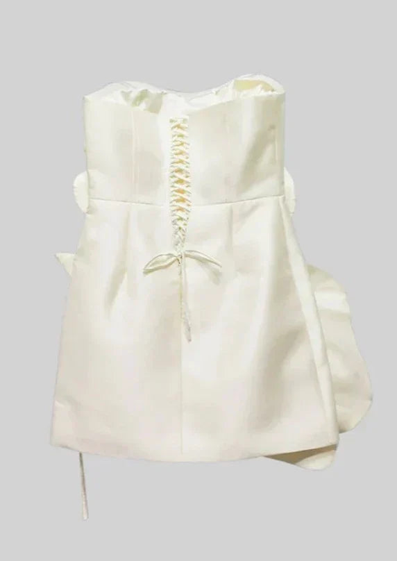 Elodie | Strapless Rose Mini Dress