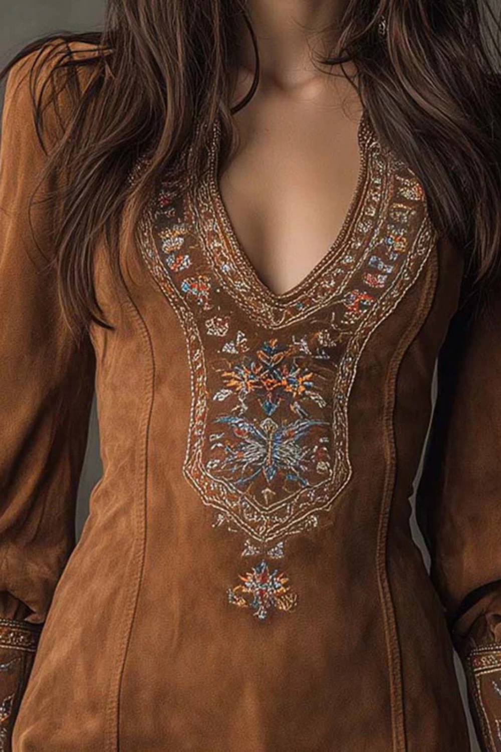 Eliranne – Embroidered detail – Boho mini dress