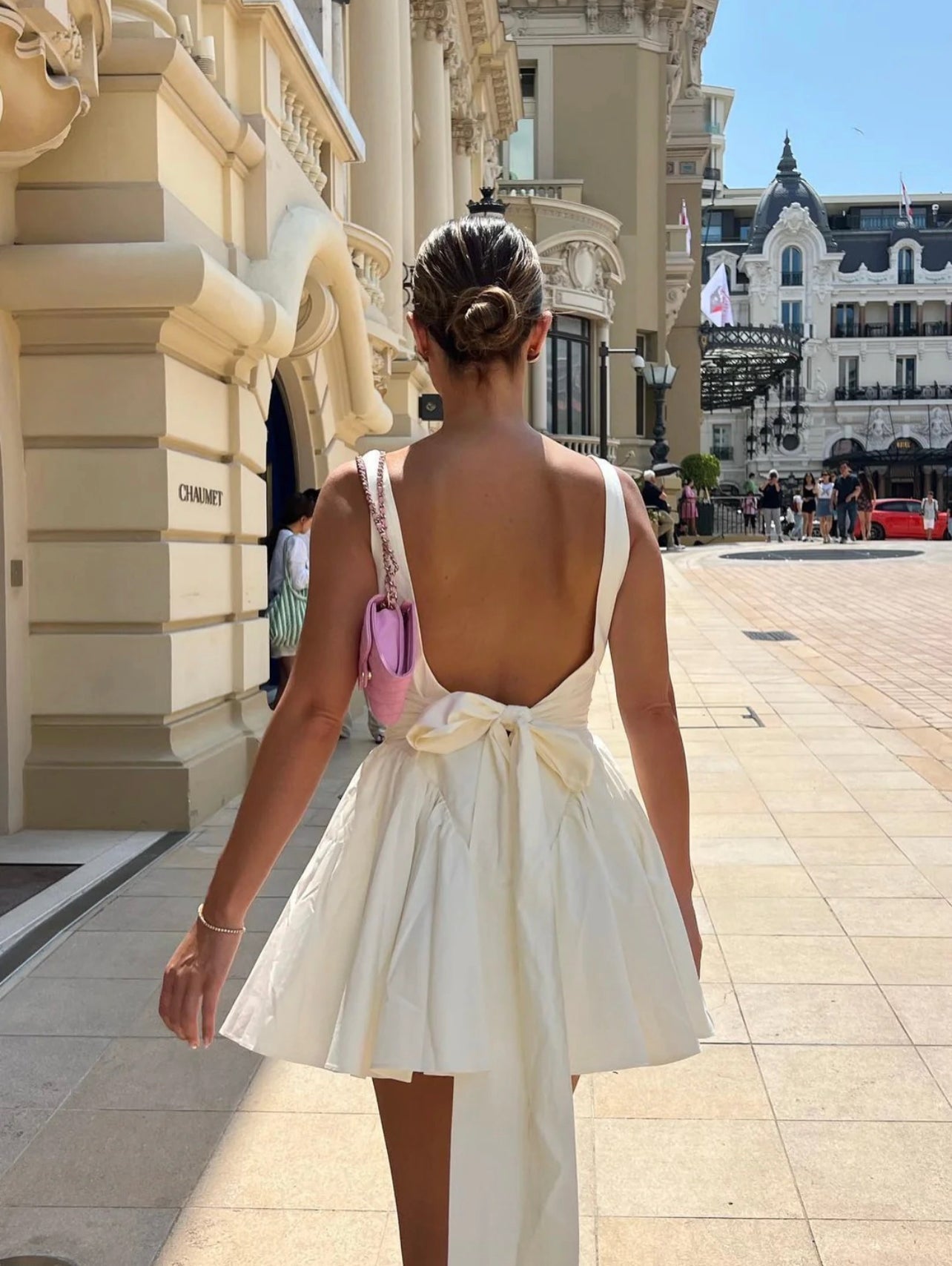 Amara | Romantic Mini Dress with Open Back