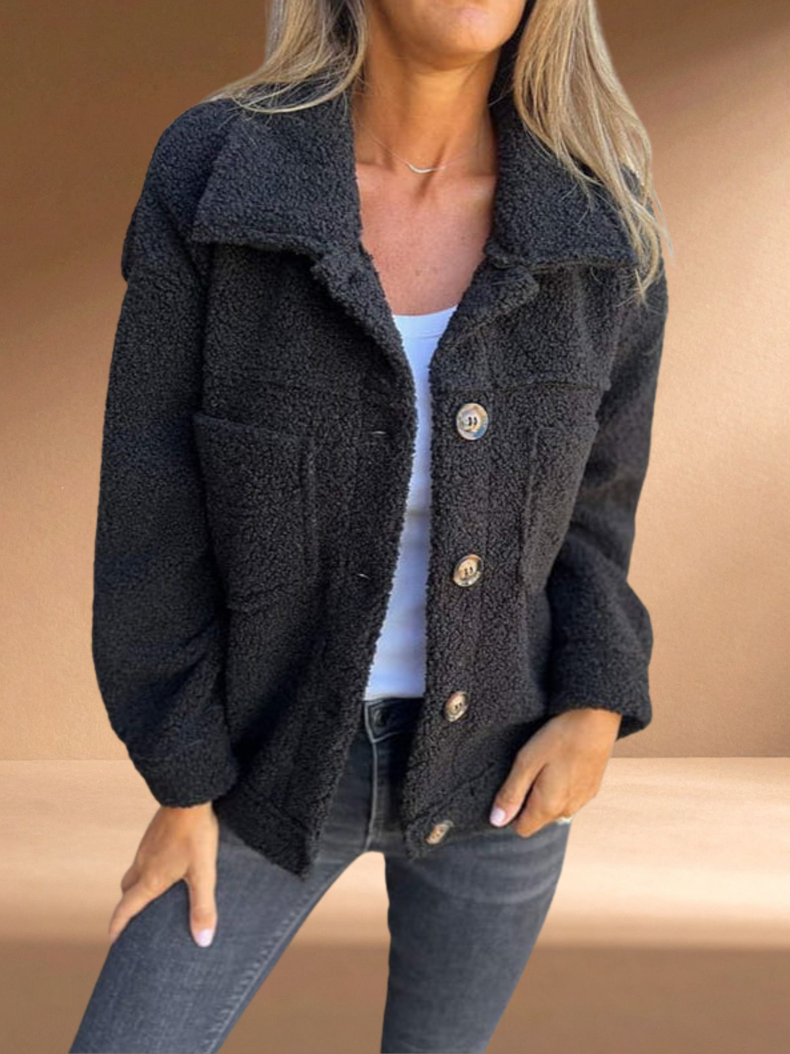 Liora | Luxe Button-Up Jacket