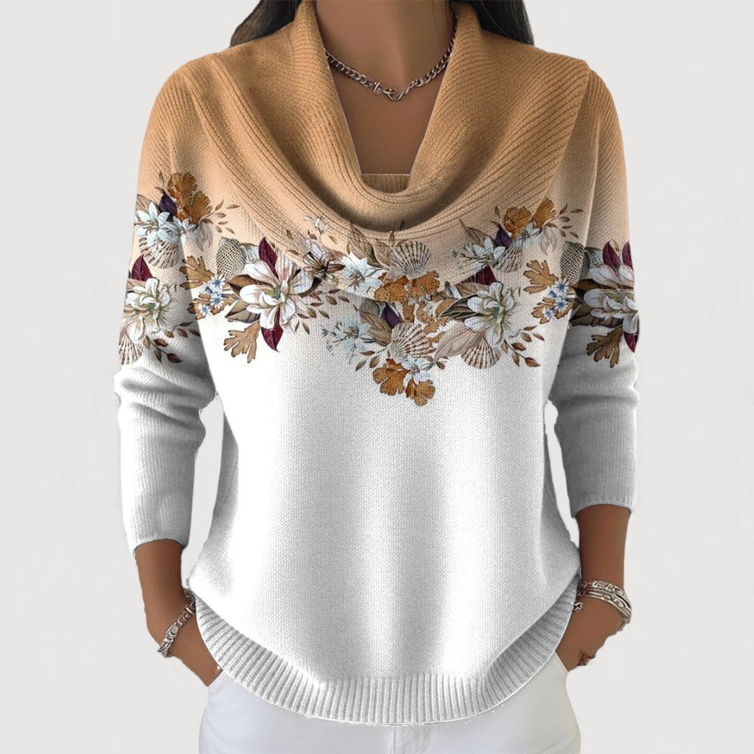 Alora | Floral jumper with soft neckline