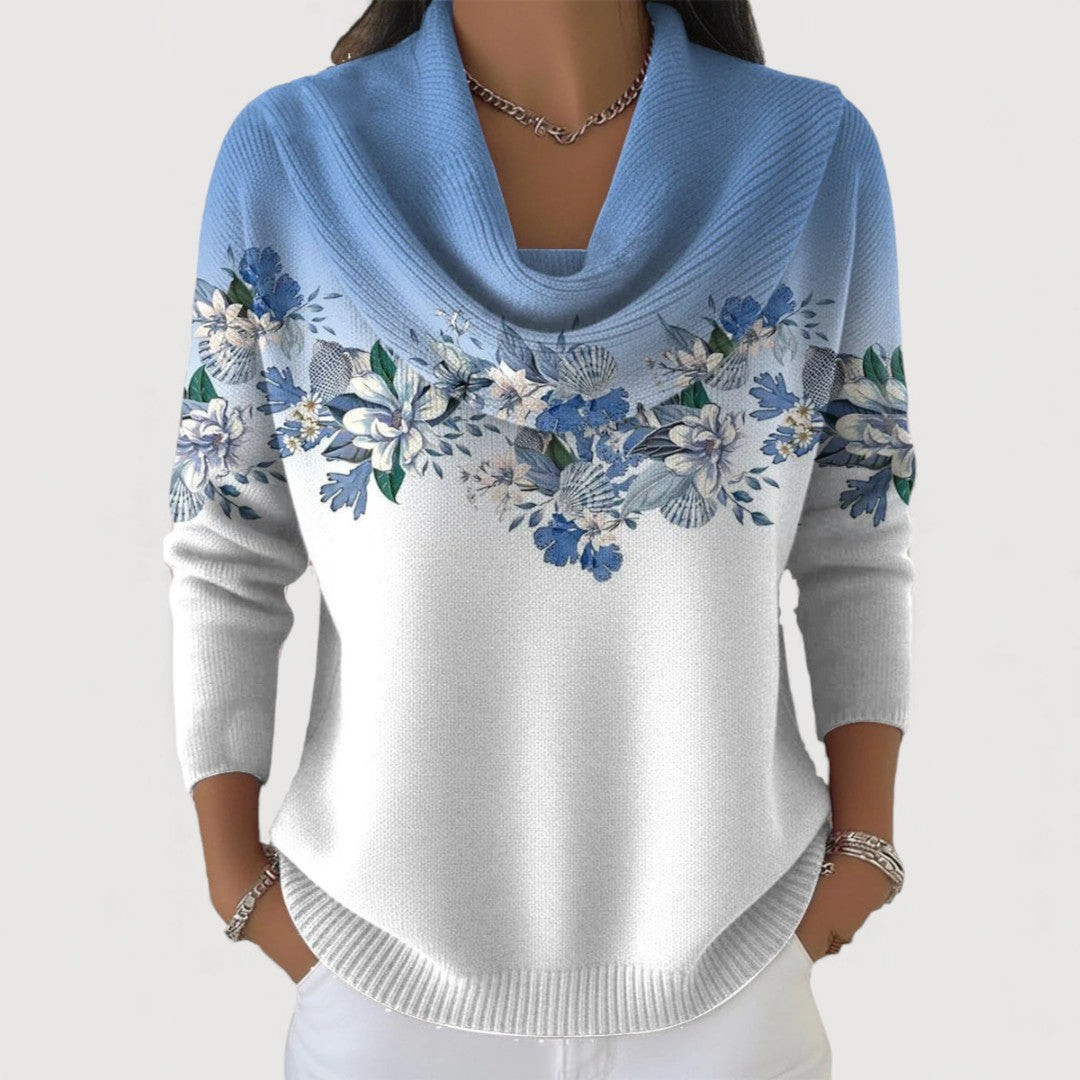Alora | Floral jumper with soft neckline