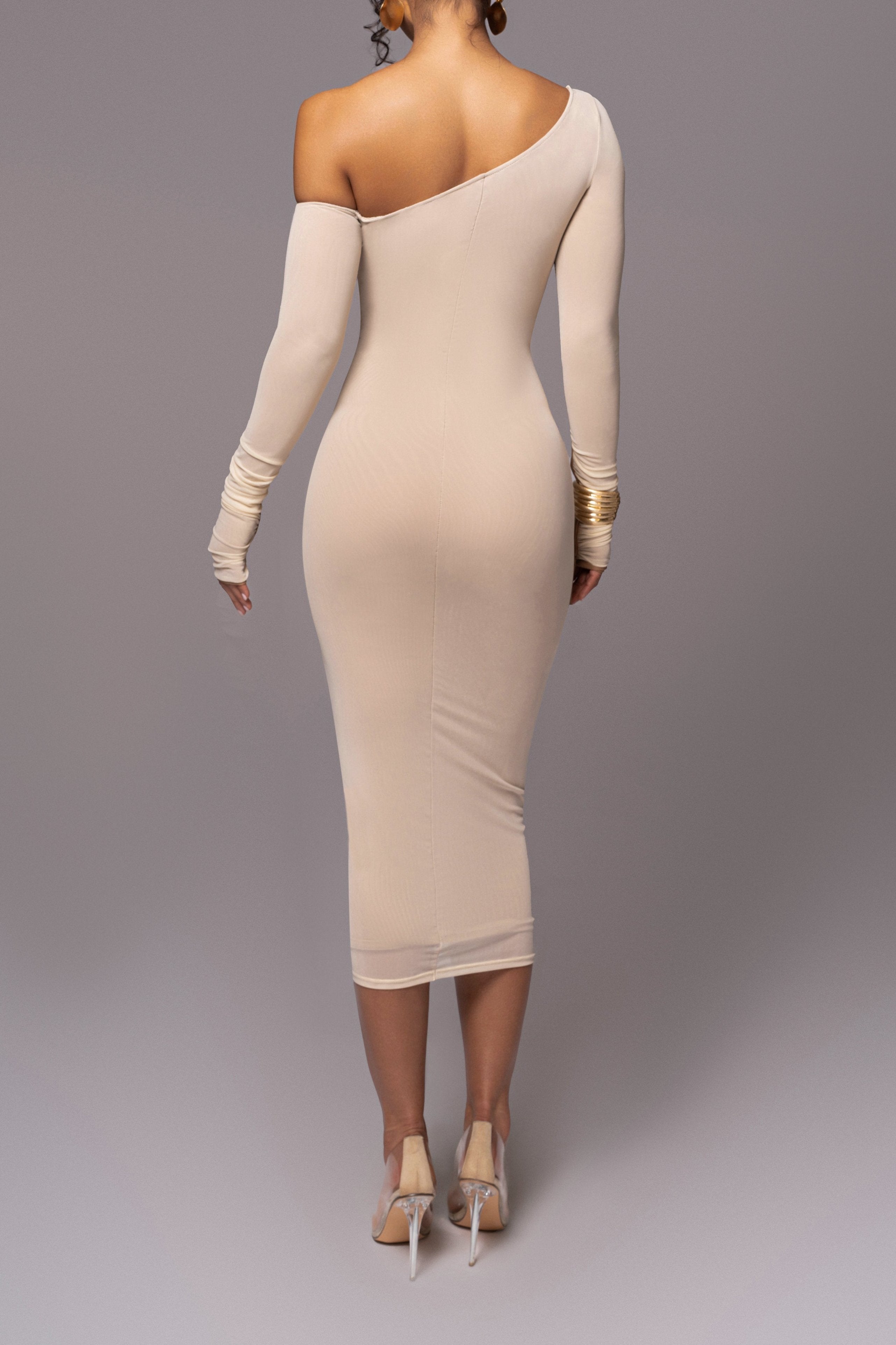 Amelie | Off-Shoulder Layered Midi Dress