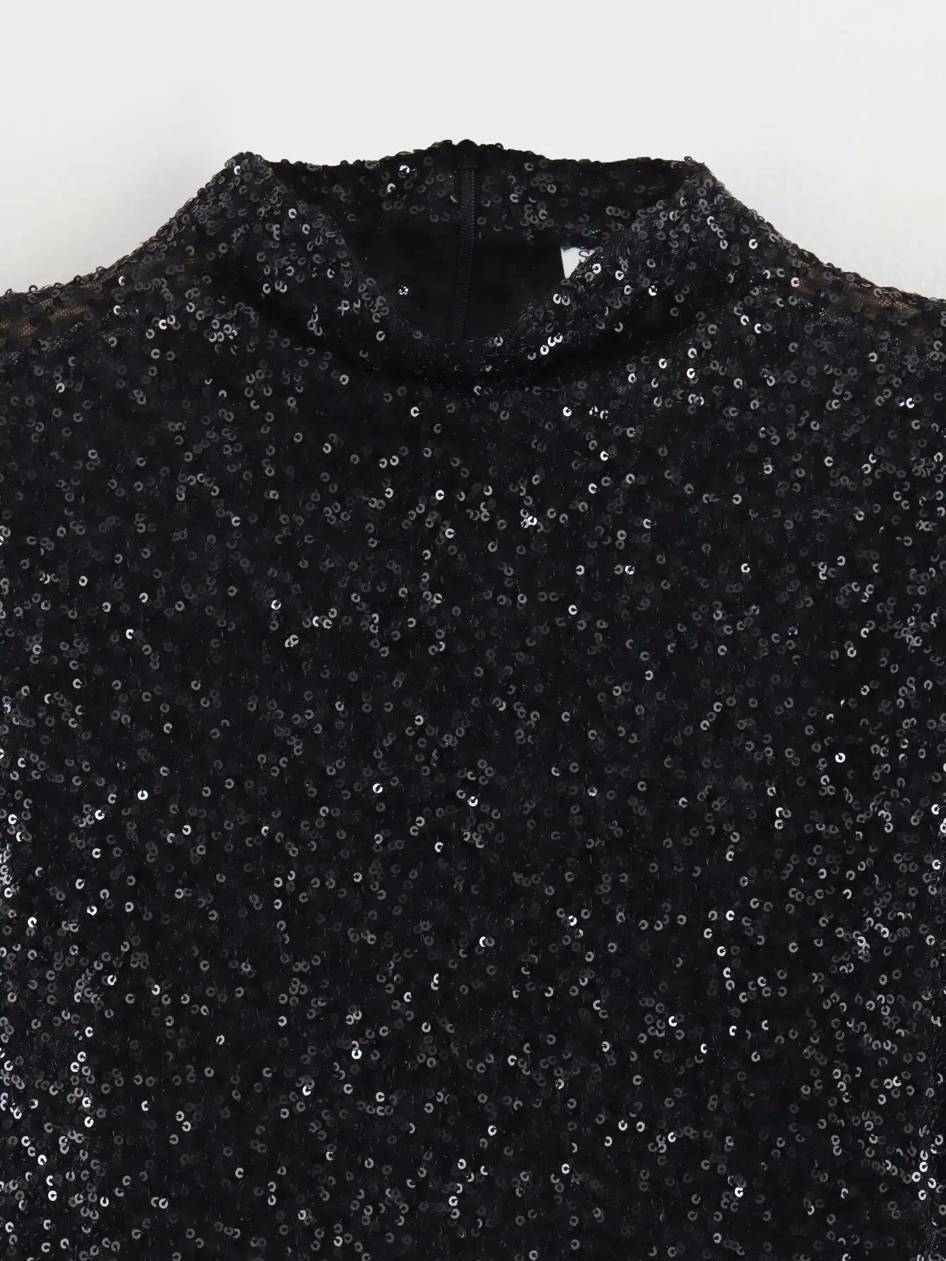 Rosina | Sequined Mini Dress with Shoulder Pads