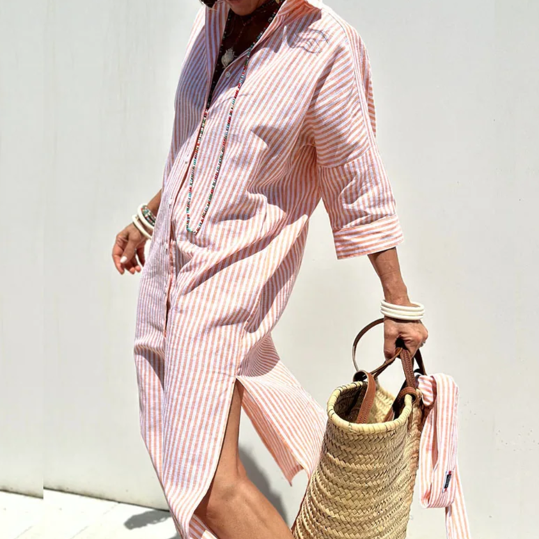Vivia | Classic Striped Shirt Dress