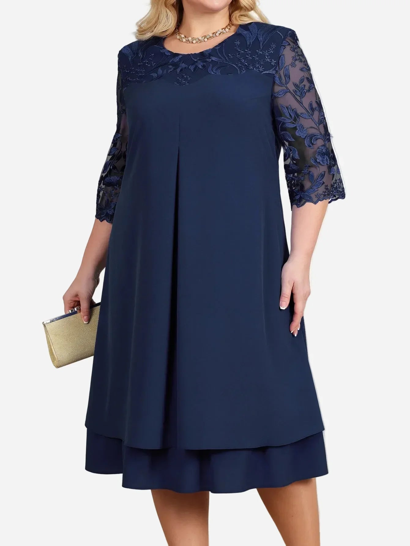 Audriana™ Elegant Midi Dress
