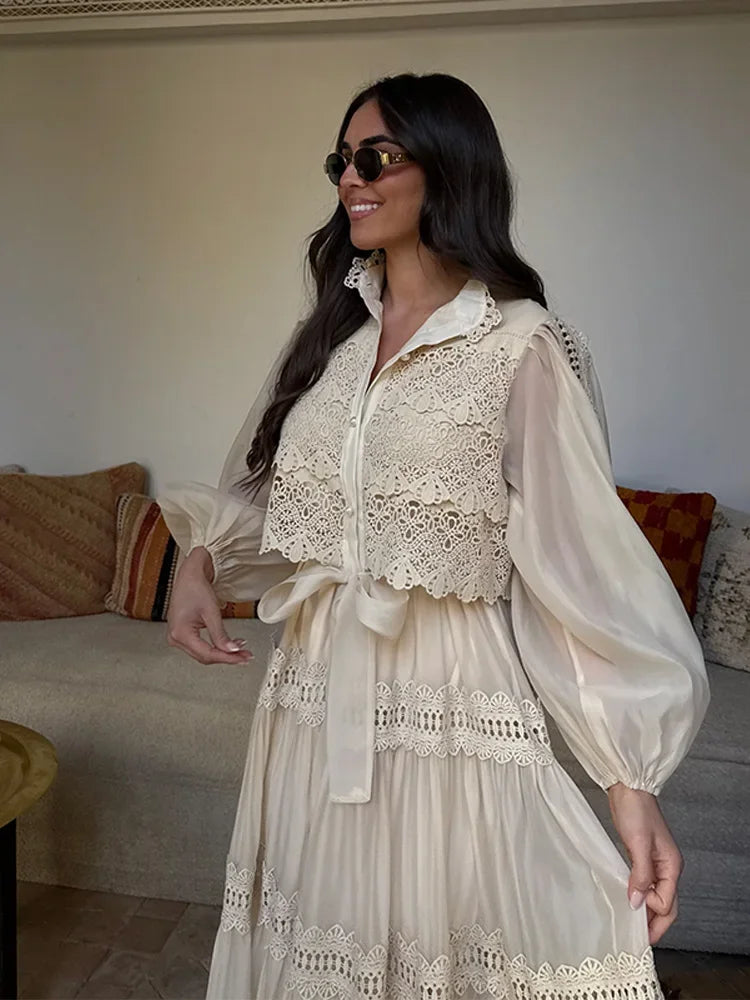 Lydia | Embroidered Maxi Dress