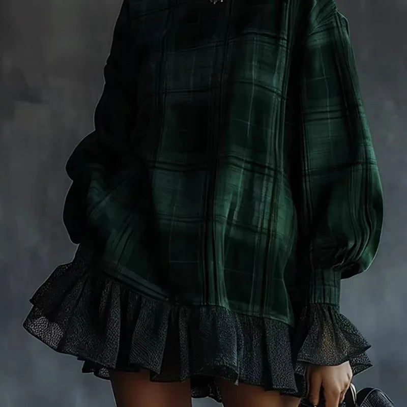 Eloise | Ruffled Turtleneck Dress