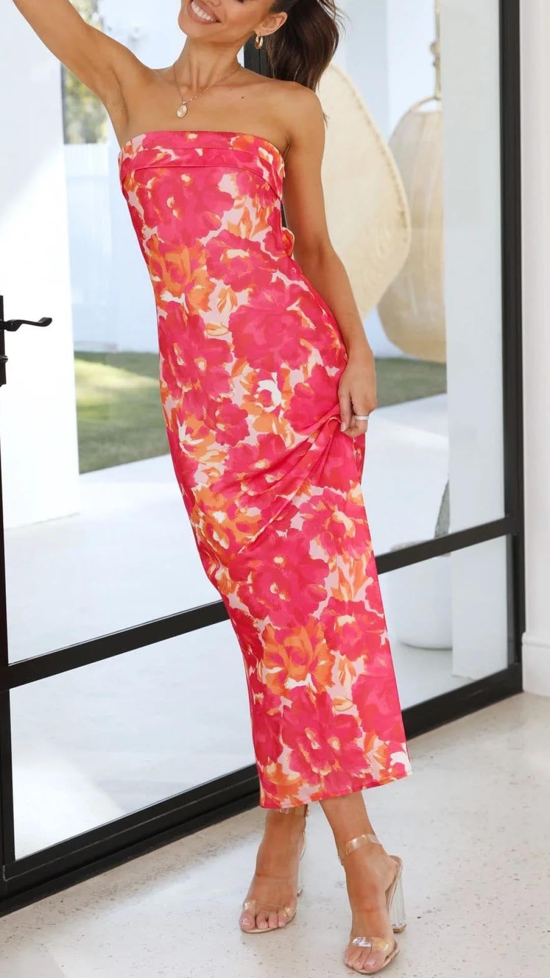 Bella | Sleeveless Floral Maxi Gown