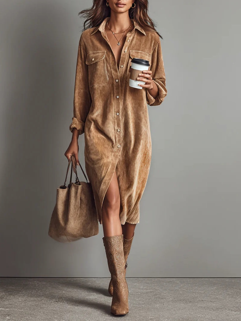Valnera – Corduroy charm – Shirt dress