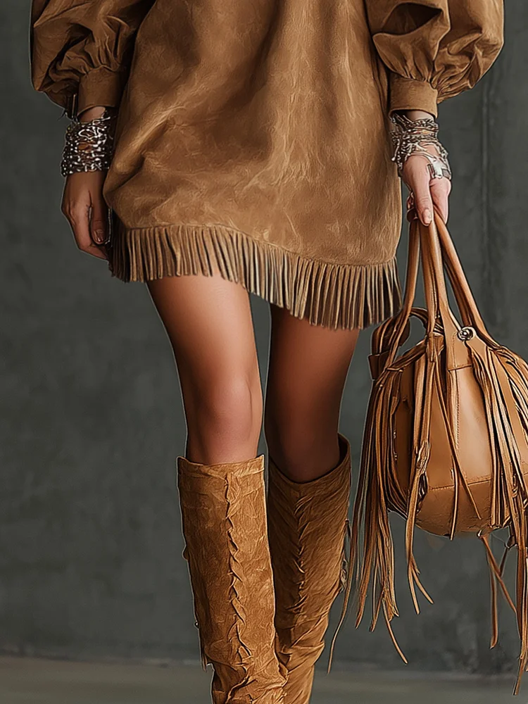 Emmeline | Luxurious Suede Mini Dress