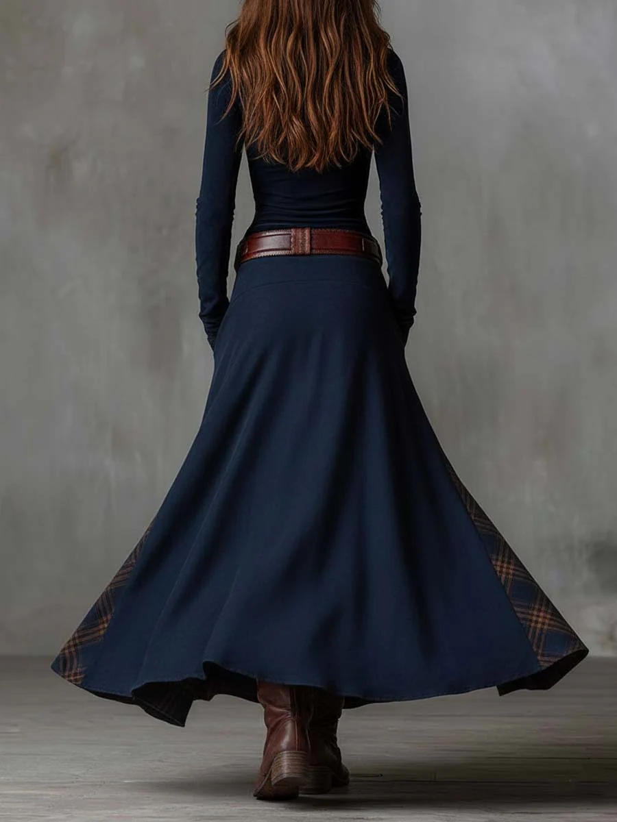 Mireille | Belted Suede Dress