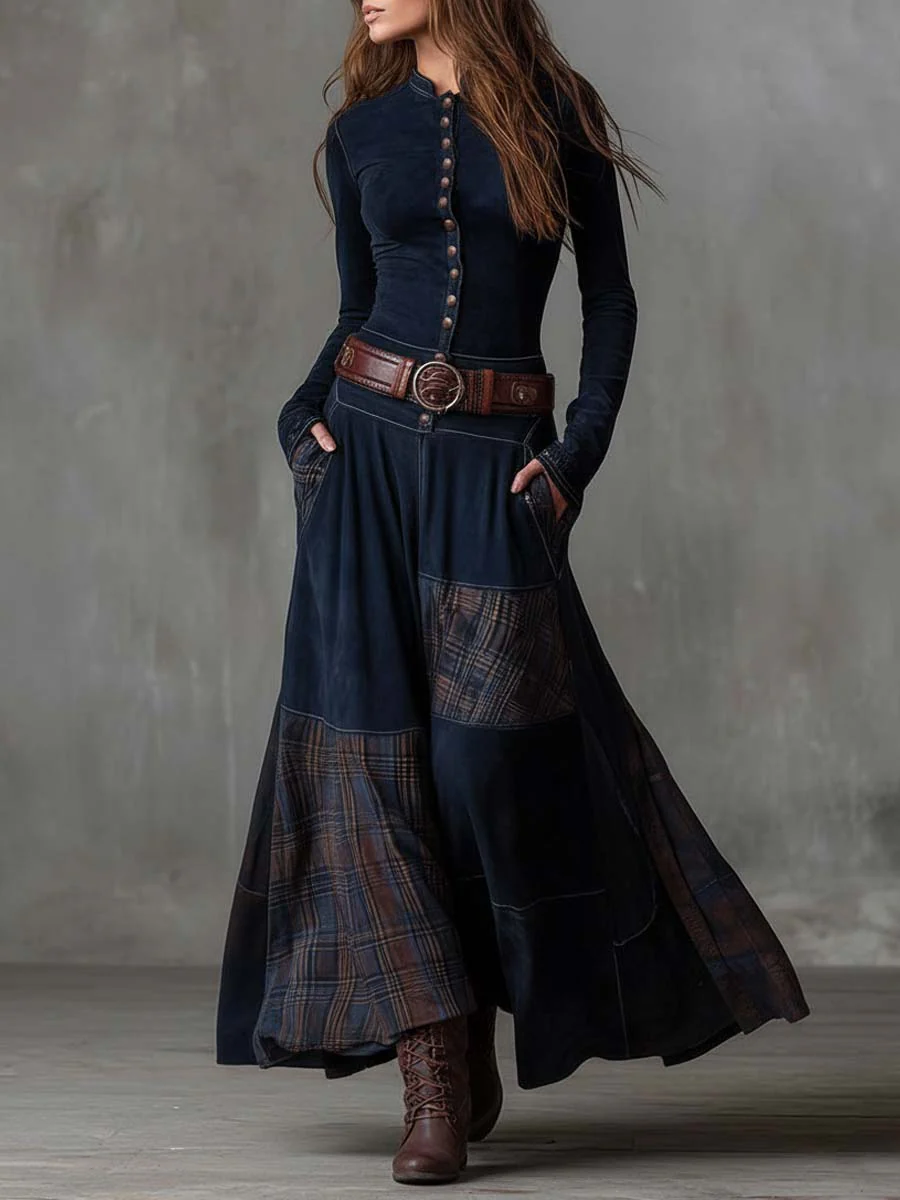 Mireille | Belted Suede Dress