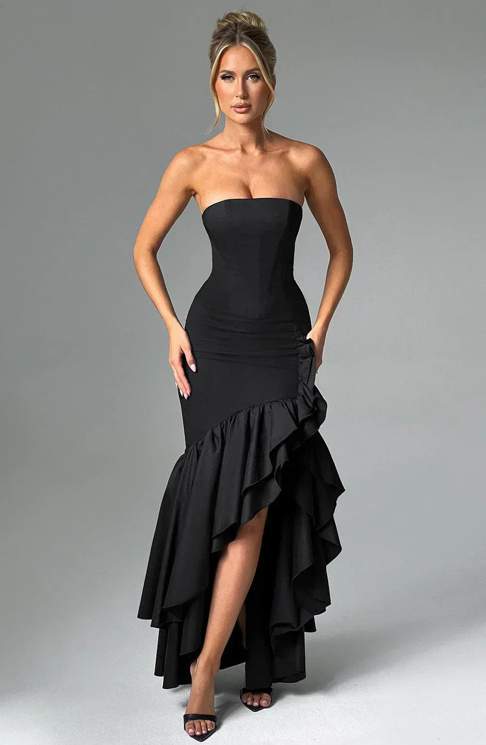 Vivienne | Sleeveless Ruffled Maxi Dress