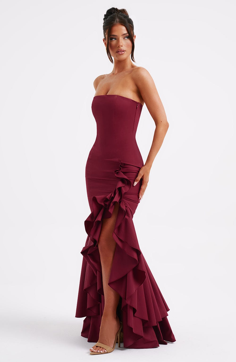 Vivienne | Sleeveless Ruffled Maxi Dress