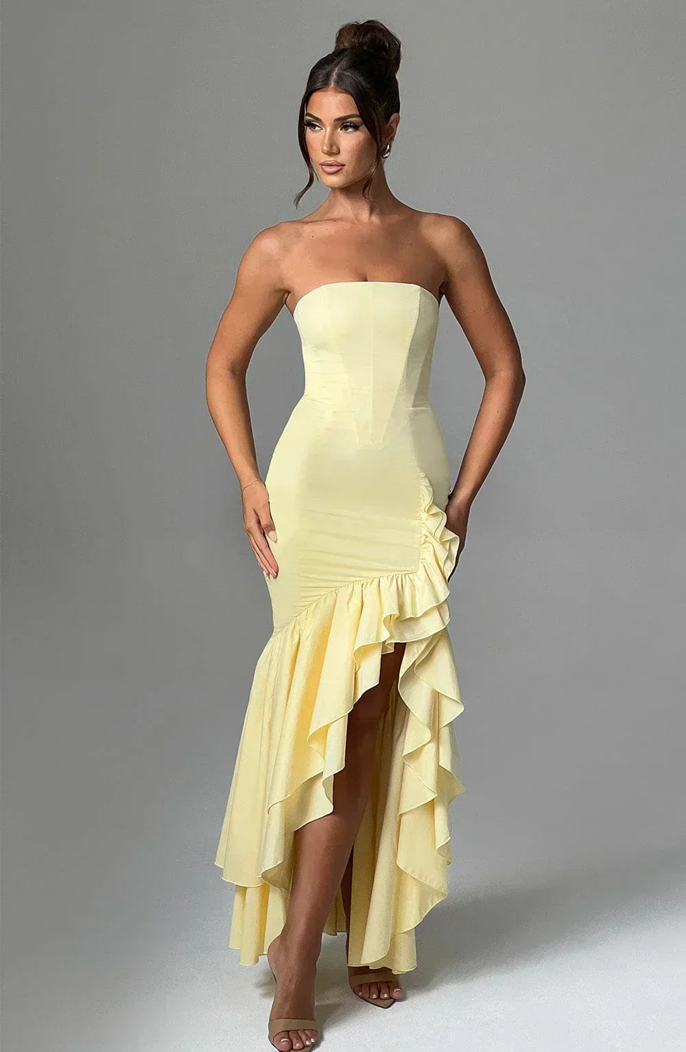 Vivienne | Sleeveless Ruffled Maxi Dress