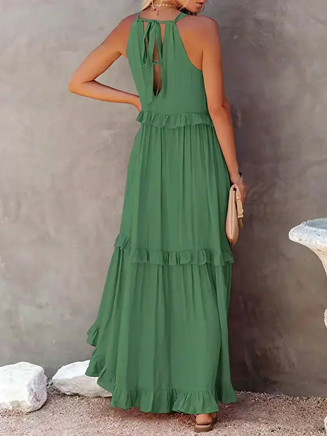 Lara | Halterneck Dress with Ruffles