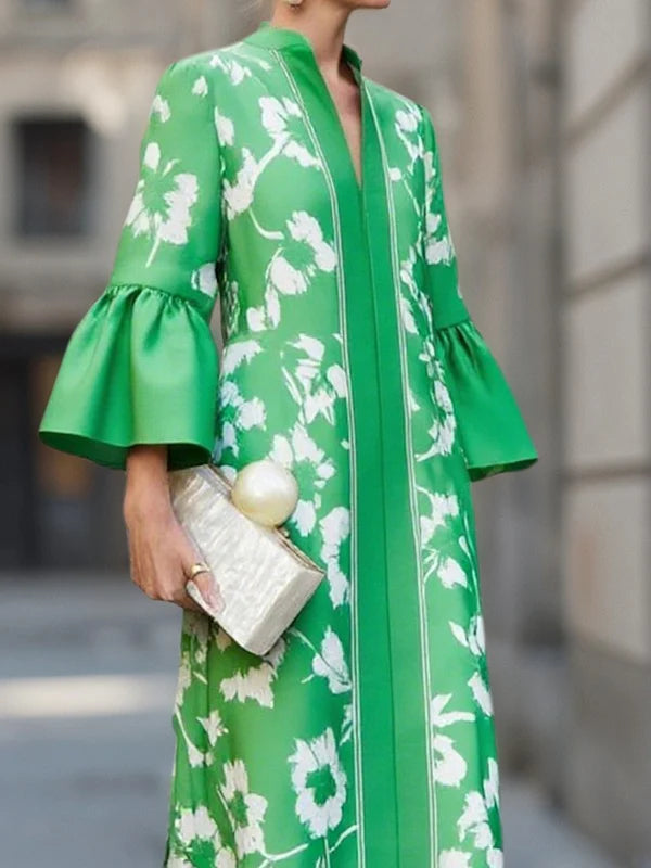 Mathilda™ Floral Bell Sleeve Maxi Dress