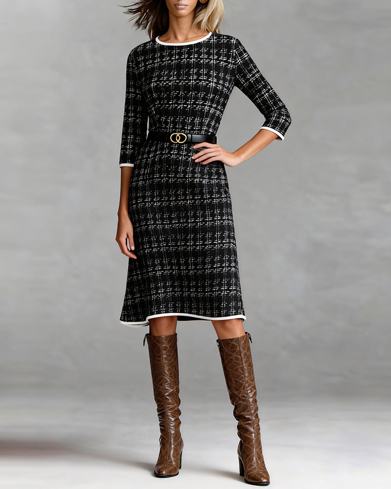 Elena | Elegant Winter Midi Dress