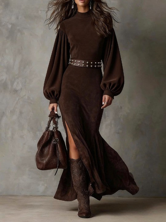 Harriet | Vintage Lantern Sleeve Midi Dress