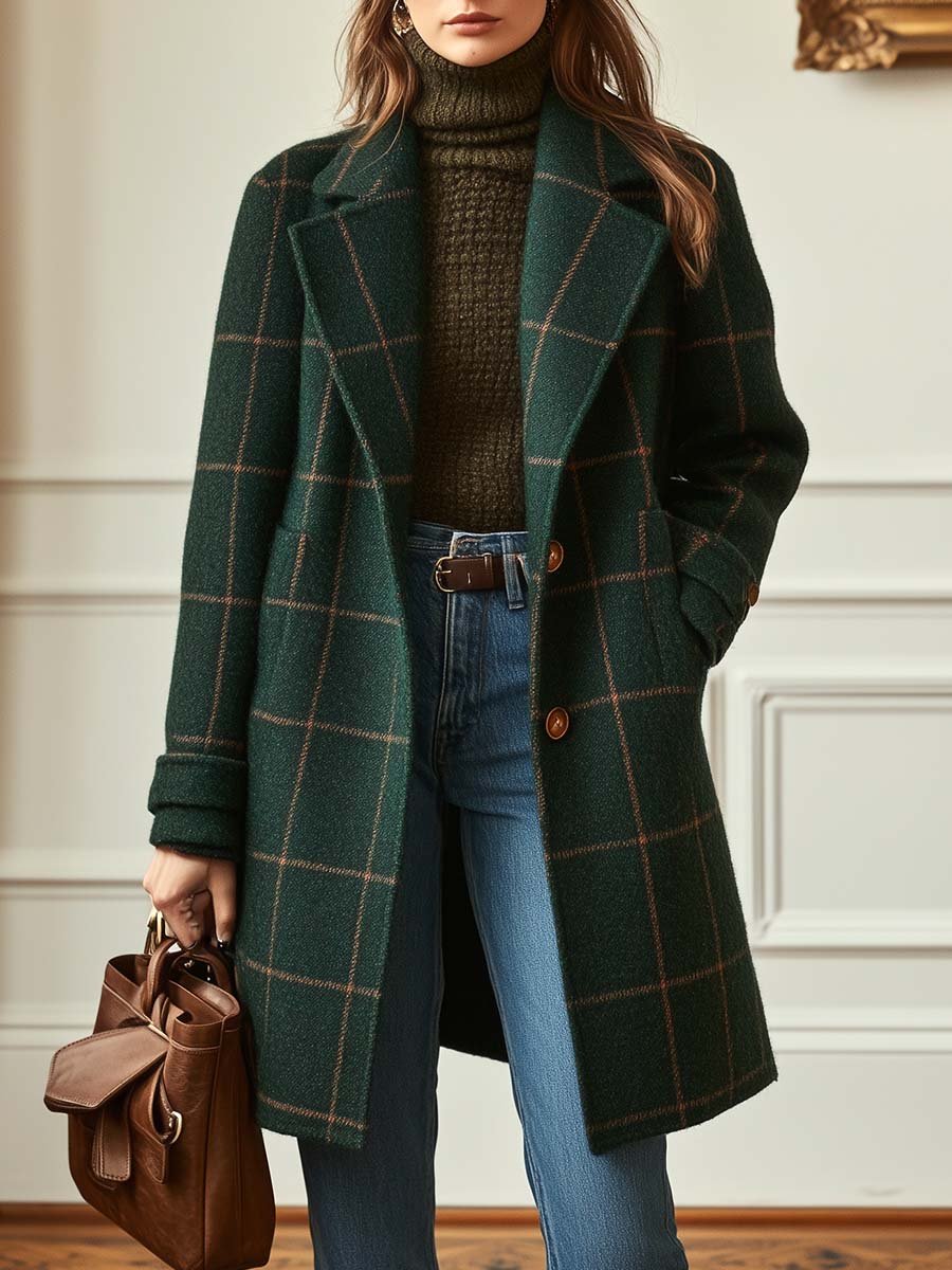 Oxford | Wool Check Coat
