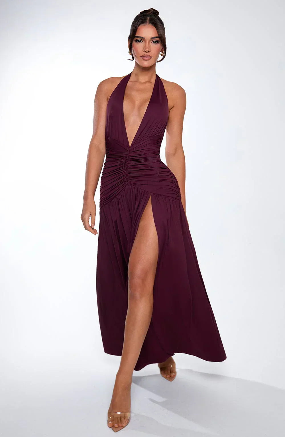 Blythe | Backless Knot Detail Maxi Dress