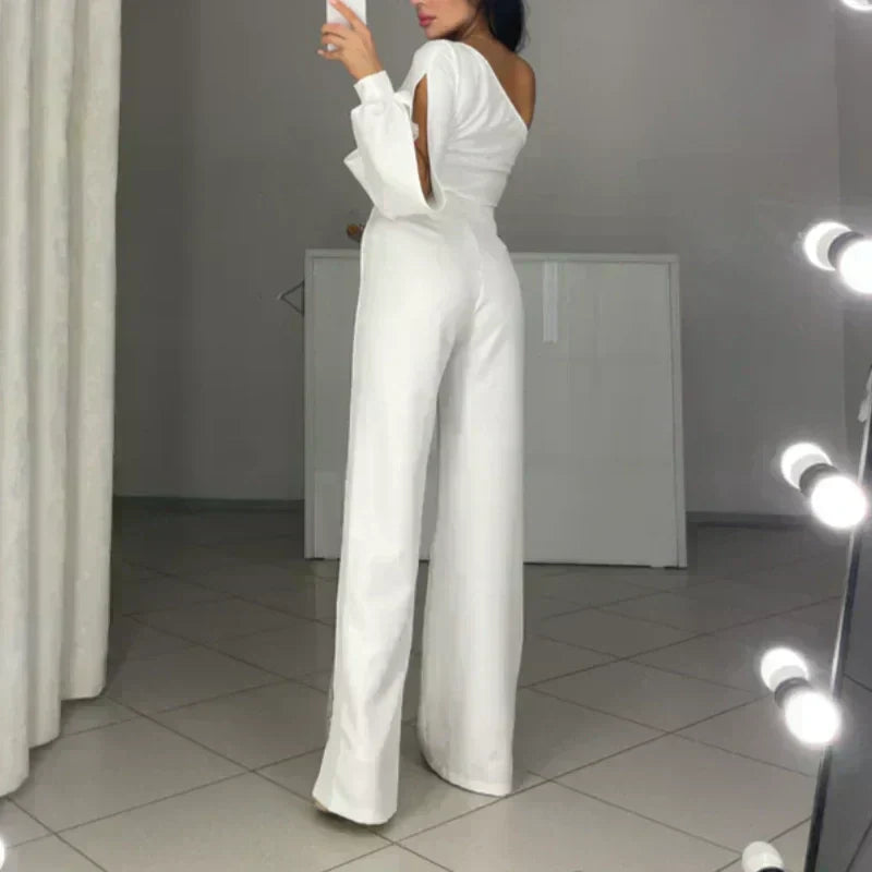 Ally™ One-Shoulder Flared Short Romper