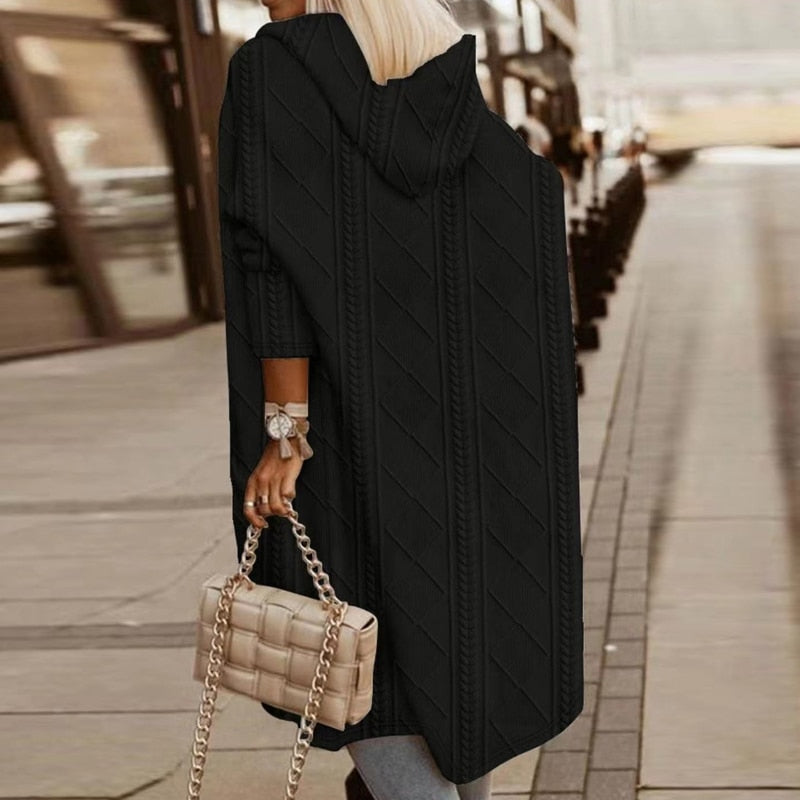 Allegra | Elegant Hooded Cardigan